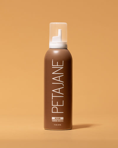  self tanning mousse bottle, medium shade, peta Jane beauty